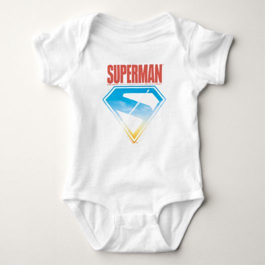 Durch das S-Schild fliegen Baby Strampler (Vorderseite)