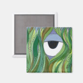 Durch das schauende Grass Magnet (Vorderseite/Rückseite)