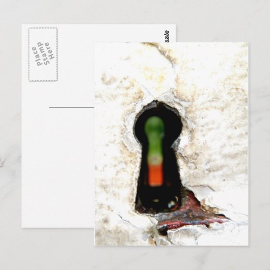 durch das Schlüsselloch Postkarte (Vorne/Hinten)