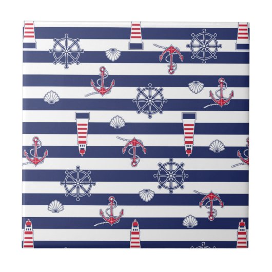 Durch das Seemuster Fliese (Vorderseite)