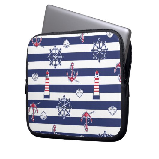 Durch das Seemuster Laptopschutzhülle (Vorderseite Links)