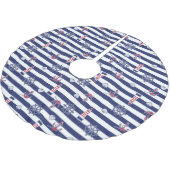 Durch das Seemuster Polyester Weihnachtsbaumdecke (Schrägansicht)