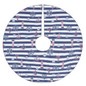 Durch das Seemuster Polyester Weihnachtsbaumdecke (Vorderseite)