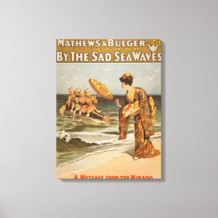 Durch das traurige Meer bewegt "Mitteilung von Leinwanddruck