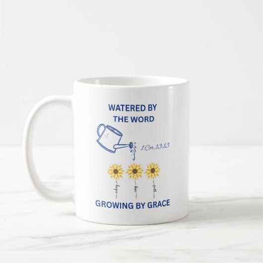 Durch das Wort gewässert, durch Gnade wachsend Chr Kaffeetasse (Links)