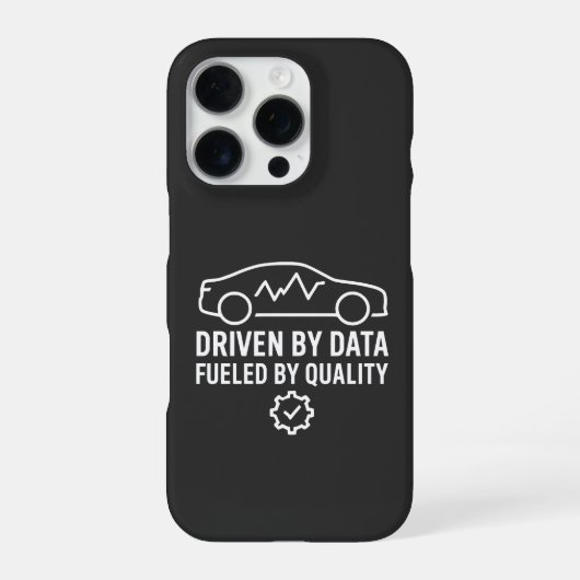 Durch Daten getrieben, von Qualität befeuert, Auto iPhone Hülle (Rückseite)