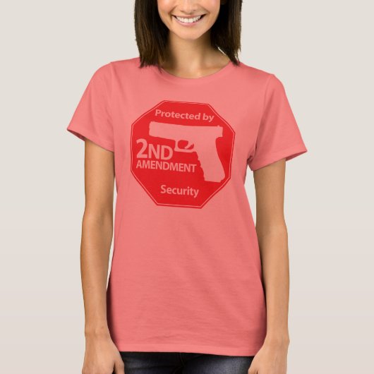 Durch den 2. Zusatz geschützt - Rot T-Shirt (Vorderseite)
