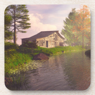 Durch den Flussufer Getränkeuntersetzer