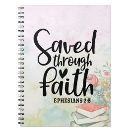 Durch den Glauben gerettet Notizblock