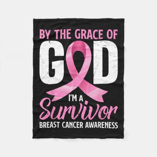 Durch den Gnaden Gott I#39;m ein Überlebender Brus Fleecedecke (Vorderseite)