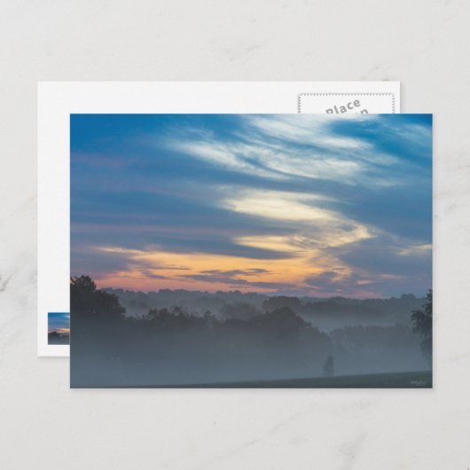 Durch den Nebel Postkarte (Vorne/Hinten)