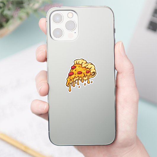 Durch den Pizzaaufkleber Slice Aufkleber (Telefon)