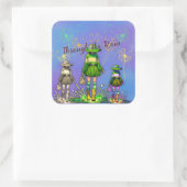 Durch den Regen Quadratischer Aufkleber (Tasche)