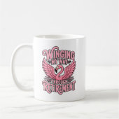 Durch den Ruhestand fliegen mit Flamingo Humor Kaffeetasse (Links)