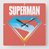 Durch den S-Schild Quadratische Wanduhr (Vorderseite)