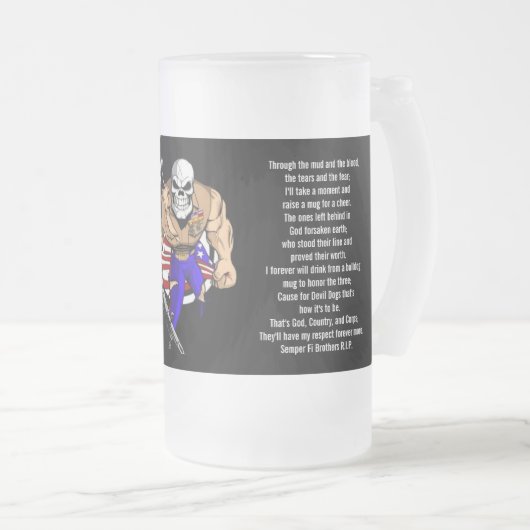 Durch den Schlamm und das Blut Mattglas Bierglas (VorderseiteRechts)