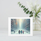 durch den Schnee der Stadt, Postkarte (Stehend Vorderseite)