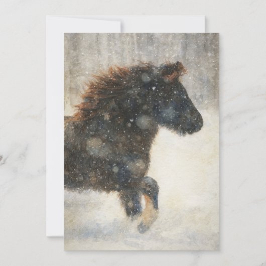 Durch den Schnee tanzen Feiertagskarte (Vorderseite)