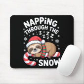 Durch den Schnee tapsen Lustiger Faultier Weihnach Mousepad (Mit Mouse)