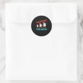 Durch den Schnee tauchen Runder Aufkleber (Tasche)