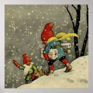 „Durch den Schneesturm“ von Jenny Nystrom Poster