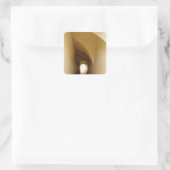 durch den Tunnel Quadratischer Aufkleber (Tasche)