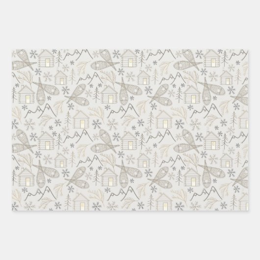 Durch den Wald - Winter Wonderland Geschenkpapier Set (Vorderseite 3)