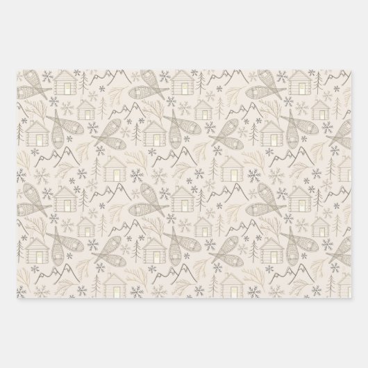 Durch den Wald - Winter Wonderland Geschenkpapier Set (Vorderseite)