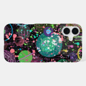 Durch den Weltraum fliegen: Ein maximalistischer A iPhone Hülle (Rückseite (Horizontal))