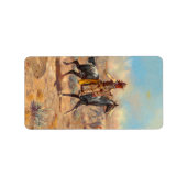 Durch die Alkali, 1904 von Charles Marion Russell Adressaufkleber (Vorne)