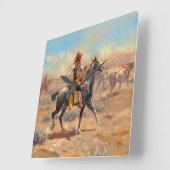 Durch die Alkali, 1904 von Charles Marion Russell Quadratische Wanduhr (Winkel)