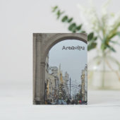 Durch die Arches - Plaza de Armas-Arequipa, Peru Postkarte (Stehend Vorderseite)