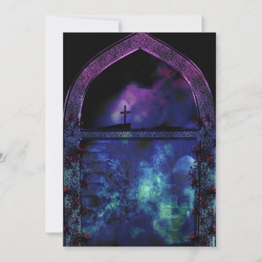 Durch die arsch-gotische Hochzeitsfeier Einladung (Vorderseite)