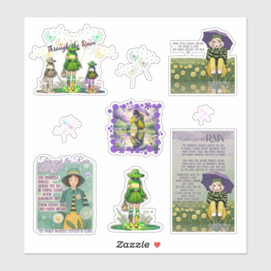 Durch die Aufkleber für Regen (Blatt)