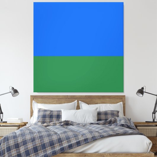 Durch die Augen der Kinder. Blue Green Perfect Day Leinwanddruck (Insitu (Schlafzimmer))