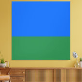Durch die Augen der Kinder. Blue Green Perfect Day Leinwanddruck (Insitu (Wohnzimmer))