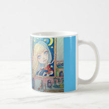 Durch die Badezimmer-Fenster-Kunst-Kaffee-Tasse