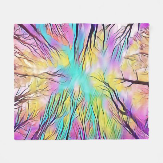 Durch die Bäume Fleece Blanket (Vorderseite (Horizontal))