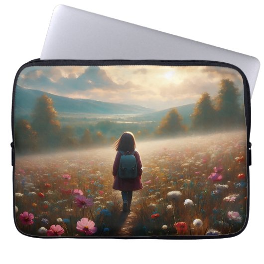 Durch die Blüten - Abenteuerweg Laptopschutzhülle (Vorderseite)
