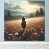 Durch die Blüten - Abenteuerweg Leinwanddruck (Insitu (Holzboden))