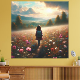 Durch die Blüten - Abenteuerweg Leinwanddruck