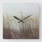 Durch die Dünen II Quadratische Wanduhr (Vorderseite)