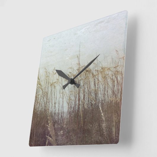 Durch die Dünen II Quadratische Wanduhr (Winkel)