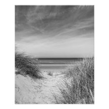 Durch die Dünen zum Meer, Holkham Monochrom