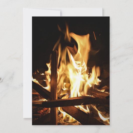 Durch die Flammen Einladung (Vorderseite)