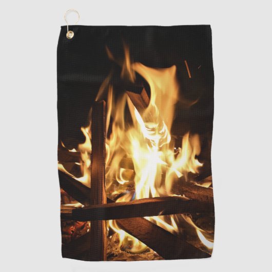 Durch die Flammen Golfhandtuch (Vorderseite)