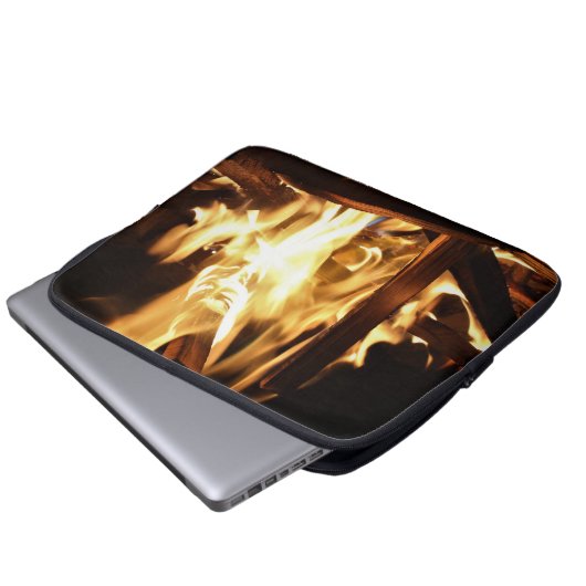 Durch die Flammen Laptopschutzhülle (Vorne Knopf)