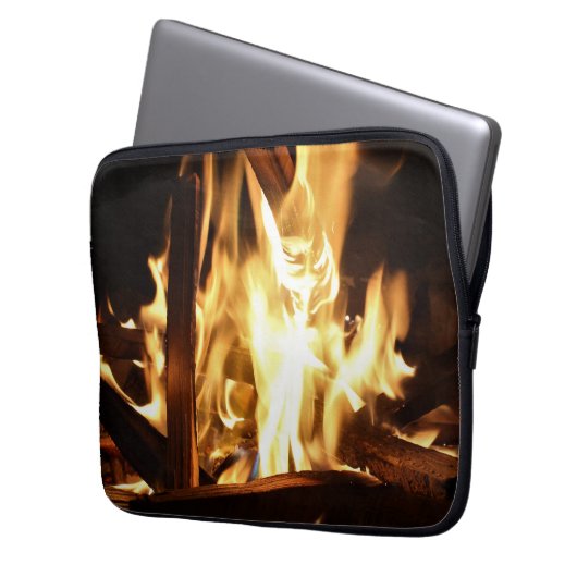 Durch die Flammen Laptopschutzhülle (Vorderseite Links)