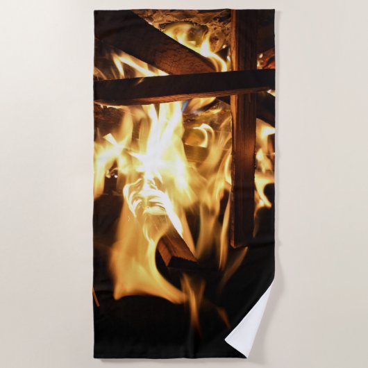 Durch die Flammen Strandtuch (Vorderseite)