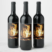 Durch die Flammen Weinetikett (Flaschen)